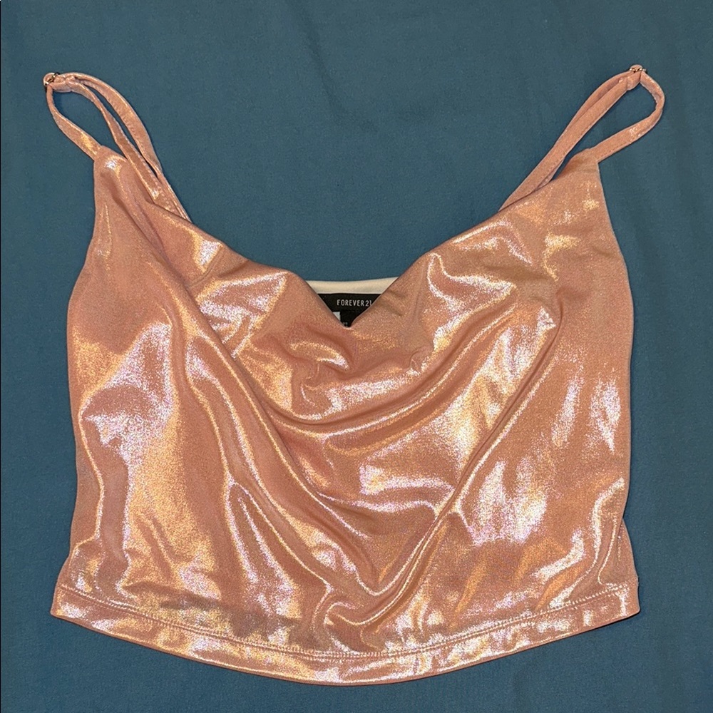 Forever 21 Shimmery Pink Cami Top